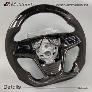 พวงมาลัยคาร์บอนไฟเบอร์แท้แบบกำหนดเองสำหรับ Cadillac ELR CTS ATS-V Coupe ปี 2013-2019 พร้อมจอแสดงผล LED อัจฉริยะ อัพเกรดภายใน - Product Image 3