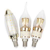 Ampoule LED E14 6W 8W 10W, lumière de bougie, 3000K 4000K 6000K, tricolore, gradation de la luminosité, tension 220V, courant constant, sans scintillement, pour lustres