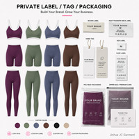 Ensemble de yoga personnalisé pour femmes, 4 pièces, 90 % nylon, 10 % élasthanne, sans couture, avec bordure contrastée, tenues d'entraînement, vêtements de sport à marque privée, vente en gros OEM