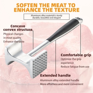 Marteau tende-viande en métal double face robuste, outil de cuisine durable pour hôtels, maisons et restaurants - Product Image 3