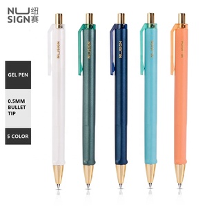 <span class=keywords><strong>Stylo</strong></span> rétractable Deli Nusign Geli, pointe fine <span class=keywords><strong>de</strong></span> 0,5 mm, encre noire, écriture fluide pour fournitures <span class=keywords><strong>de</strong></span> bureau et scolaires, papeterie - Product Image 1