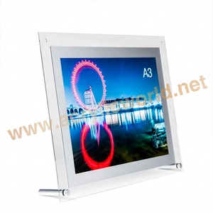 LED Acrylic Menu Display <b>Stand</b> Illuminated Countertop Menu Holder with Bright Lighting for Restaurants and Cafes - Product Image 6