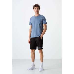 Pantalones Cortos para Hombre Air Jones Albie Negros de Corte Estándar - Cómodos, de Tela Interlock de Mezcla de Algodón, Modelo 81241 - Product Image 1