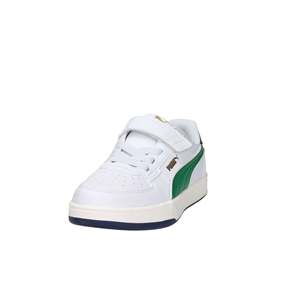 Puma Kids Sneakers White Green <b>Velcro</b> <b>Strap</b> Basketball Style Shoes - Product Image 1