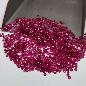 Prix de gros Pierre naturelle Rubis rouge naturel rond de petite taille 0,70 mm 0,80 mm 1,00 mm 2,00 mm - Product Image 3