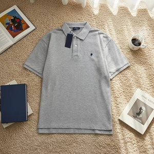 Polo da Uomo di Alta Qualità con Logo Ricamato, in Cotone Pregiato, Semplice e alla Moda con Colletto - Product Image 1