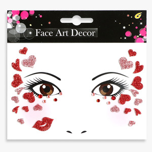 Autocollant décoratif pour le visage, autocollant scintillant pour le visage, <span class=keywords><strong>tatouage</strong></span> temporaire pour le visage, autocollant pour le visage à imprimé léopard - Product Image 3