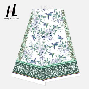 Tissu vintage à motif floral d'oiseau et de vigne géométrique Robe artistique élégante Matériau d'inspiration naturelle <span class=keywords><strong>Rétro</strong></span> <span class=keywords><strong>Chic</strong></span> - Product Image 5