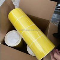 Rollo de Etiquetas de Papel Cromado Semibrillante de Alta Adhesión, Impresión Personalizada de Códigos de Barras, Etiquetas para Cajas de Envío para Impresora de Transferencia Térmica