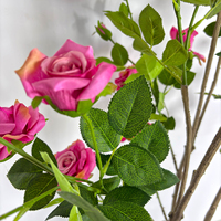 Fabrikverkauf: 180 cm große künstliche chinesische Rose, Kunstblumen, Topfpflanze für Heim- und Gartendekoration
