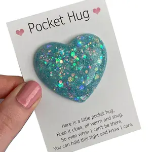 Cute Little Heart Pocket Hug Heart Heart set di biglietti regalo biglietti di auguri regali tascabili regali per la famiglia e gli amici