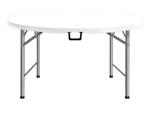 Contemporary Style Modern Design round Plastic Folding Table for Banquet Event Party Bar Hotel Furniture Apartment PC Material