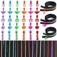 Fermetures éclair multicolores DIY à succès pour vêtements, accessoires de confection, ruban de fermeture éclair en nylon coloré pour vêtements, chaussures et sacs à coudre
