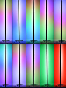 LED-RGB-Farbwechsel-Eck-Stehlampe mit Fernbedienung, dreiteilig, abnehmbar, farbenfrohe Leuchte für Familienwohnzimmer - Product Image 3