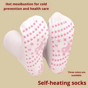 Calcetines cálidos gruesos informales a media pantorrilla para hombre, masaje autocalentable con moxibustión térmica antideslizante, calor a prueba de frío para invierno - Product Image 6