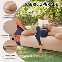 Canapé gonflable avec pompe à air intégrée rechargeable, canapé gonflable supportant 880 livres, canapé gonflable pour le camping à la maison