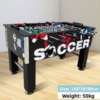 Table de football de table haut de gamme de 14 mètres pour adultes, machine de jeu de soccer à huit bâtons, jeu de compétition décontracté pour deux joueurs