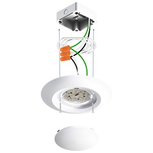 แผงไฟ LED ติดพื้นผิวทรงกลม4 ''10W ไฟดาวน์ไลท์แผ่นดิสก์ไฟดาวน์ไลท์แบบโมเดิร์นไม่กะพริบบางเฉียบ - Product Image 3