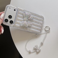 Funda de Lujo con Lazo de Diamantes de Imitación para Apple iPhone 13 14 15 16 17 Pro Max