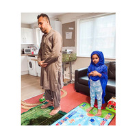 2020 nuevo diseño colorido Islam niños Eid Ramadan regalo plegable electrónicos estera de oración para musulmana Festival