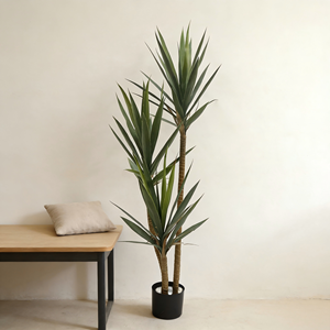 Arbre artificiel vert luxuriant de 150 cm (5 pieds 5 pouces) de haut pour l'intérieur, la maison, le salon, la chambre à coucher, le bureau à domicile - Product Image 2