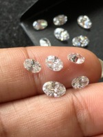 Diamantes Melee CVD HPHT Cultivados en Laboratorio, Forma Ovalada, Corte Excelente, Color VVS E, Perforados con Láser, 1 Quilate MOQ, Marca Excellent Jewels