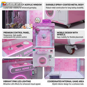 Máquina de garras recreativa comercial operada con monedas, atrapa premios, con iluminación LED - Product Image 2