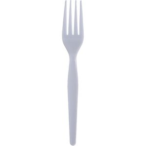 Tenedores Desechables de Poliestireno Biodegradable Resistentes, Blancos, para Fiestas, 1000 Unidades por Caja, para Hoteles - Product Image 1