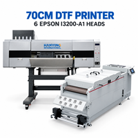 Printer DTF 70cm dengan 6 Head Epson I3200-A1 dan Pengering Penggoyang Bubuk untuk Pencetakan Kaos Film PET