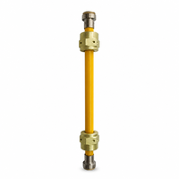 Tuyau flexible en acier inoxydable ondulé revêtu de PE jaune EN15266, flexible pour gaz, 316L SS, CSST pliable pour l'alimentation en gaz des bâtiments