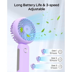 Espray humidificador de escritorio plegable de mano para exteriores, pequeño aire acondicionado, ventilador frío, Mini ventilador eléctrico de maquillaje portátil, regalo de verano - Product Image 2