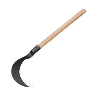 Faucille de tête de lame en acier au manganèse de haute qualité allongée et épaissie avec manche en bois pour l'agriculture - Product Image 5