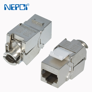 Direct <strong>Deal</strong> 180 Degree Tool-Free Category 6a CAT5e CAT6 Female Modular Plug Copper Rj45 Shielded FTP Keystone Jack Socket NFC - Product Image 3