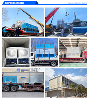 Tour de refroidissement à contre-courant à circuit fermé en acier inoxydable 304 316 avec revêtement Zn-Al, capacité industrielle de 1000 m³