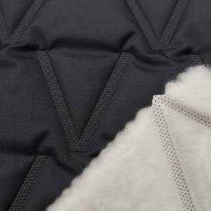 <span class=keywords><strong>Tessuto</strong></span> Imbottito Impermeabile in Taffetà 100% Poliestere <span class=keywords><strong>Trapuntato</strong></span> a V Grigio Antracite Personalizzato per Cappotti Invernali, Gilet e Sacchi a Pelo - Product Image 2
