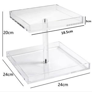 Customizable Factory-Designed Acrylic <strong>Tabletop</strong> <strong>Storage</strong> Rack Double Triple Layer for Cosmetics Perfume Bathroom Accessory <strong>Storage</strong> - Product Image 2