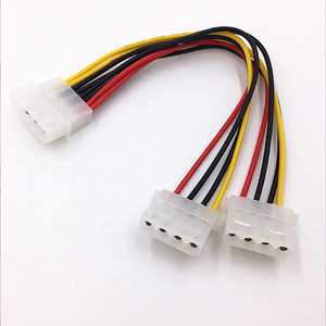 Câble diviseur d'alimentation de <span class=keywords><strong>ventilateur</strong></span> IDE personnalisé 4 broches <span class=keywords><strong>Molex</strong></span> mâle à double 4 broches femelle câble d'alimentation 18awg 16awg fil de cuivre pour ordinateur - Product Image 5