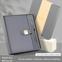 Coffret Cadeau Carnet en Cuir PU Personnalisable 200 Pages – Idéal pour Bureau, Entreprise, Promotion, Réunions Annuelles, Souvenirs, avec Logo