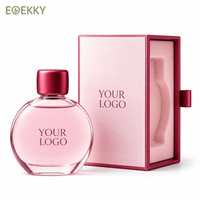 Parfum pour femme YourBrand, marque privée, capuchon en filigrane or rose, parfum de luxe, vente en gros, fournisseur d'usine, élégante boîte dorée