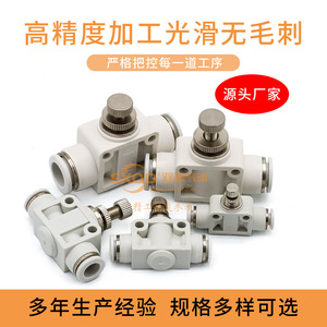 Conector Neumático de Conexión Rápida SXQD, Válvula de Aceleración para Tubería de Gas con Puerto de 1/4 Pulgada, Serie PA - Product Image 5