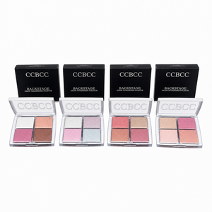 Paleta de maquillaje facial multiusos con 4 tonos brillantes, 10g, iluminador, rubor, contorno, sombra de ojos, todo en uno, paleta de polvos faciales - Product Image 2