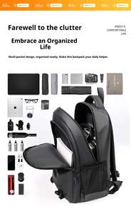 Mochila Oxford para Negocios y Estudiantes, Gran Capacidad, Impermeable, con Puerto USB Antirrobo y Cierre de Cremallera, Personalizable, Venta al Por Mayor - Product Image 5