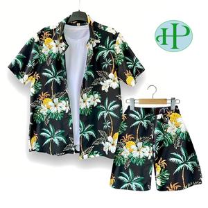 Conjunto de Camisa y Pantalones Cortos con Estampado Tropical de Secado Rápido, Traje de 2 Piezas para la Playa y Fiestas en la Piscina - Product Image 6
