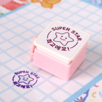 Tampon de papeterie Kawaii Mini tampon personnalisé de style coréen créatif Tampon personnalisé de dessin animé Fabricant de timbre de journal sceau