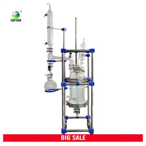 Best Quality Jacketed Glass Reactor 5L 10L 20L 50L100L 200L Double-layer Glass Reactor