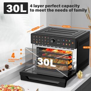 Derniers appareils de cuisine Friteuse à <span class=keywords><strong>air</strong></span> 30L Multi-cuiseur 18-en-1 de haute qualité Double mode de cuisson Four grille-pain intelligent Friteuse à <span class=keywords><strong>air</strong></span> - Product Image 2