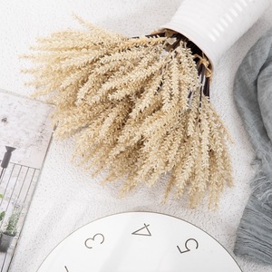 CallaFloral Ramo de Espigas de Trigo Artificiales Beige de Plástico para Decoración de Interiores YC1091 - Product Image 1