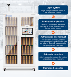 Grado gubernamental/Oficina/Firma de abogados 100-Cell HF RFID File Locker Auto Archive Check-In/Out 99% Ubicación Precisión Fast 3s Inventario - Product Image 2
