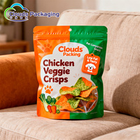 Sacs en plastique auto-scellants imprimés pour produits solides, sachets personnalisés à fond plat, sacs imprimés avec logo personnalisé pour biscuits