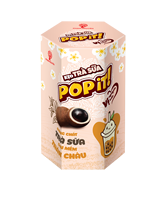 Popit 36g Bubble Tea Candy Original Taste Milk Tea Flavored Jelly Bean Ball Shape Sugar-Free Confectionery Bag Packaging New